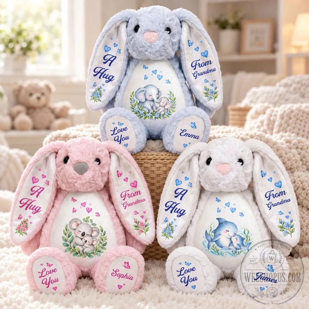 Personalized Grandparent's Love Bunny Plush Toy for Kids Personalized Grandparent's Love Bunny Plush Toy for Kids