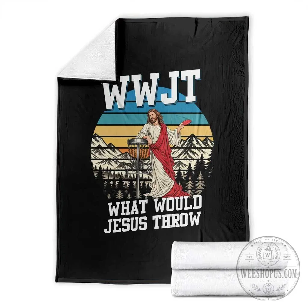 What Would Jesus Throw Disc Golf Lover Christian Faith Vintage Sunset Blanket 5 What Would Jesus Throw Disc Golf Lover Christian Faith Vintage Sunset Blanket