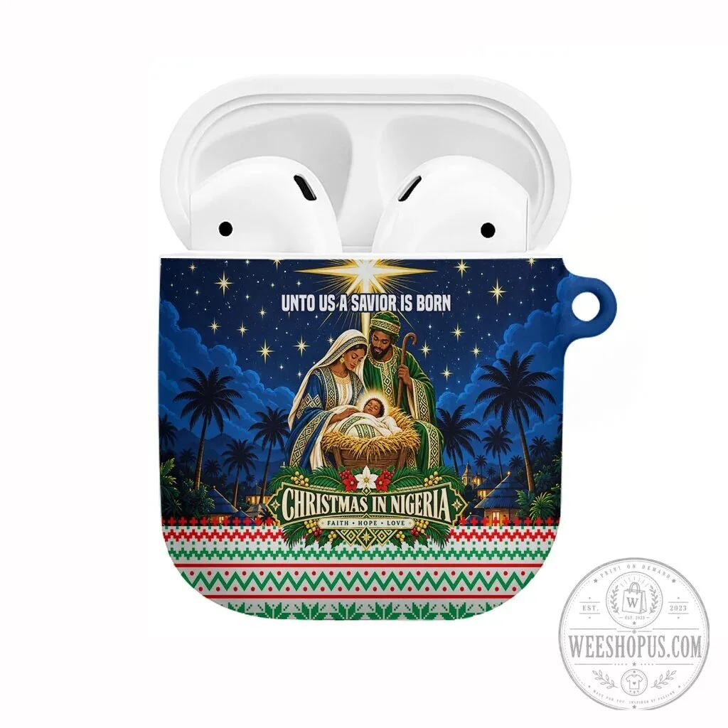 Christmas In Nigeria Nativity Scene AirPods Case 8 Christmas In Nigeria Nativity Scene AirPods Case
