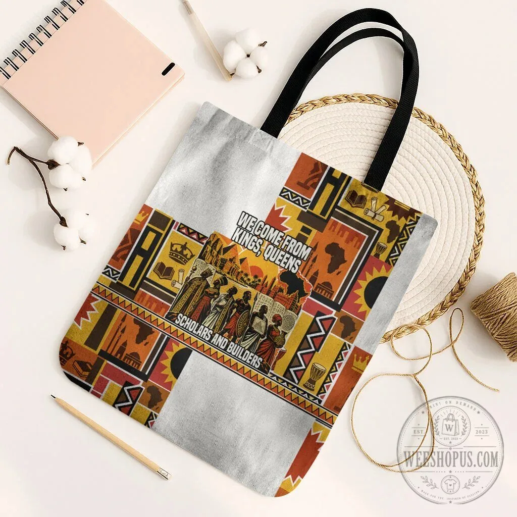 African Kings Queens Scholars Builders Pan African Black History Tote Bag 8 African Kings Queens Scholars Builders Pan African Black History Tote Bag