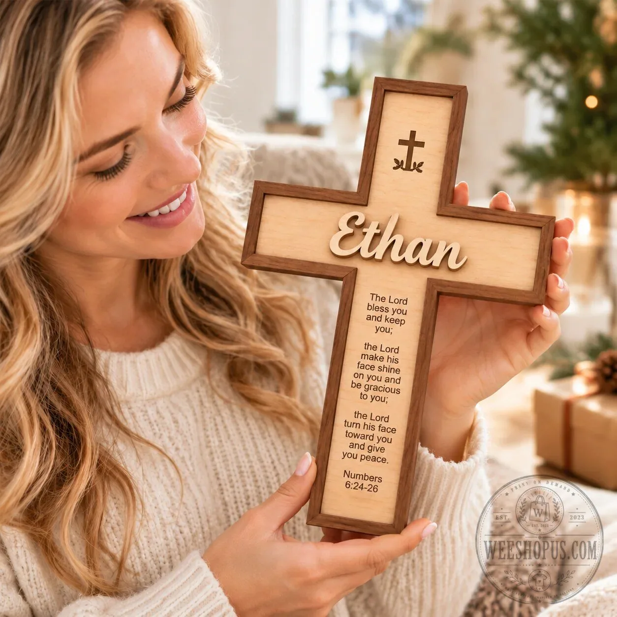 Personalized Wooden Cross Wall Decor with Custom Name and Bible Verse 9 Personalized Wooden Cross Wall Decor with Custom Name and Bible Verse