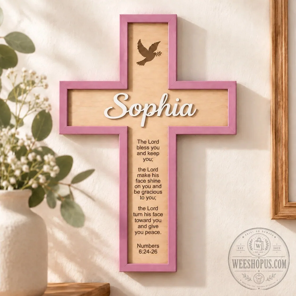 Personalized Wooden Cross Wall Decor with Custom Name and Bible Verse 13 Personalized Wooden Cross Wall Decor with Custom Name and Bible Verse